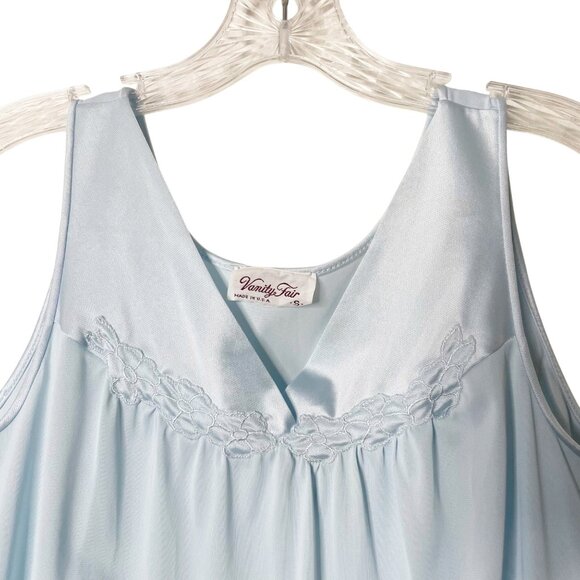 Vintage Vanity Fair Baby Blue Nightgown and Robe Set Women’s Size Small - Picture 8 of 8